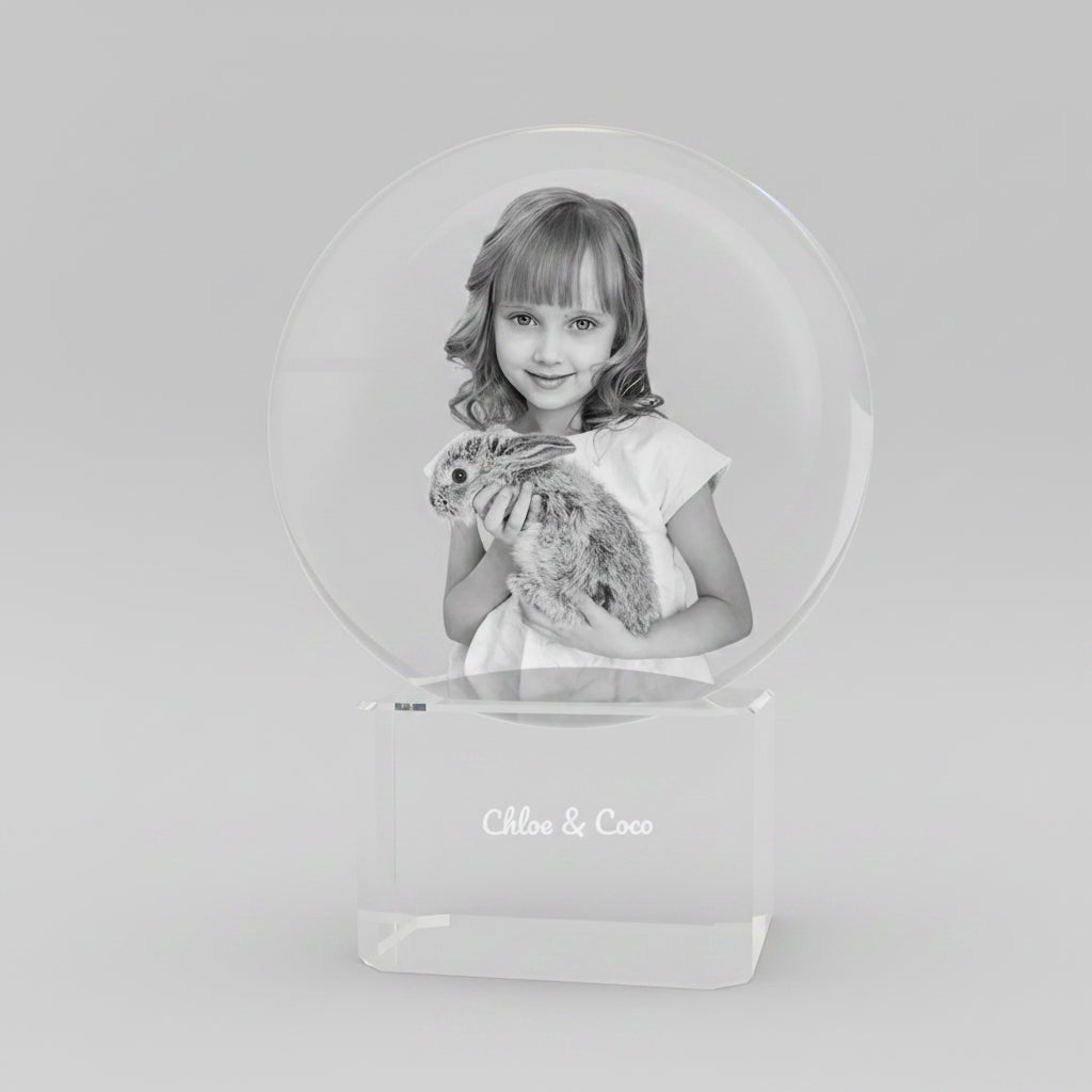 Custom 3D Crystal Ball Photo Gift