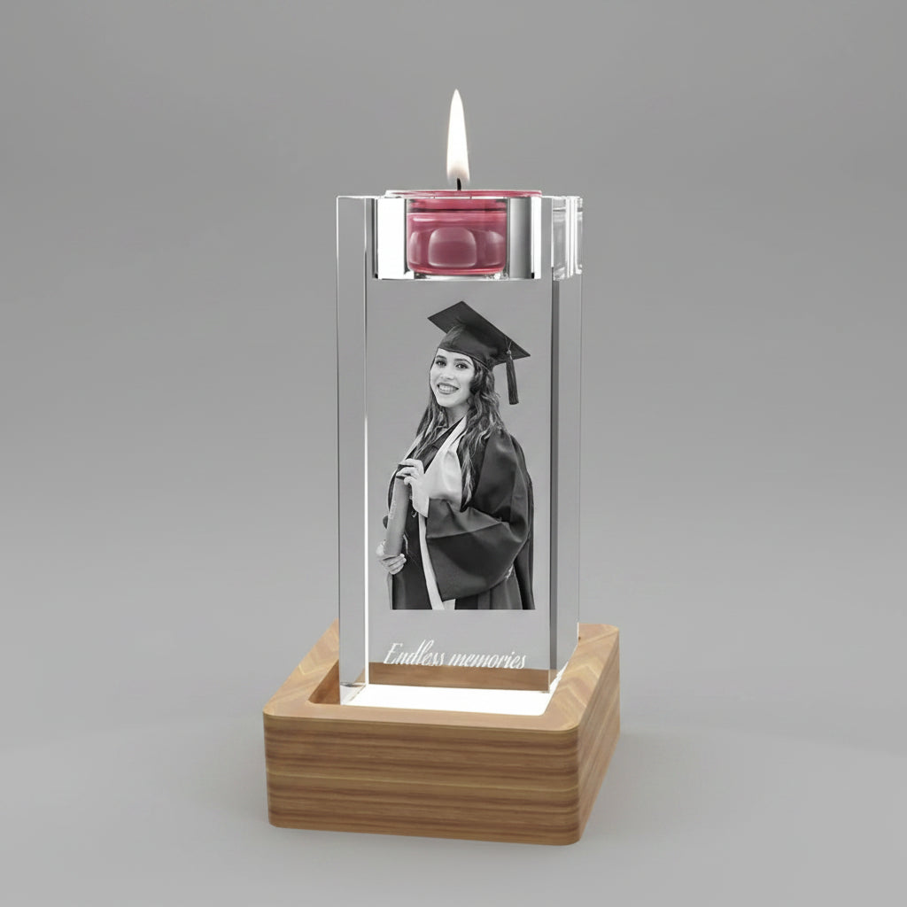 Custom 3D Crystal Candle Holder