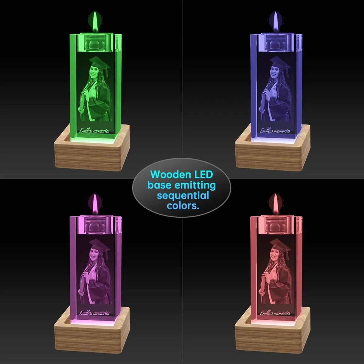 Custom 3D Crystal Candle Holder