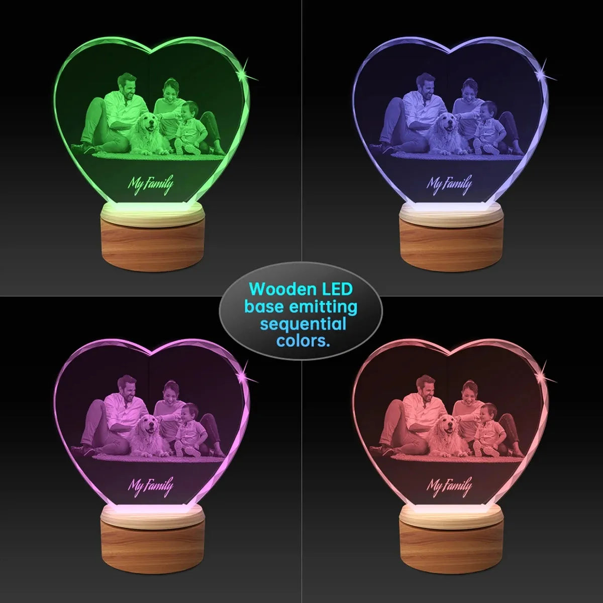 Custom Faceted 3D Crystal Heart
