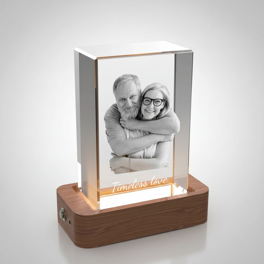 Custom 3D Photo Crystal Frame – Portrait