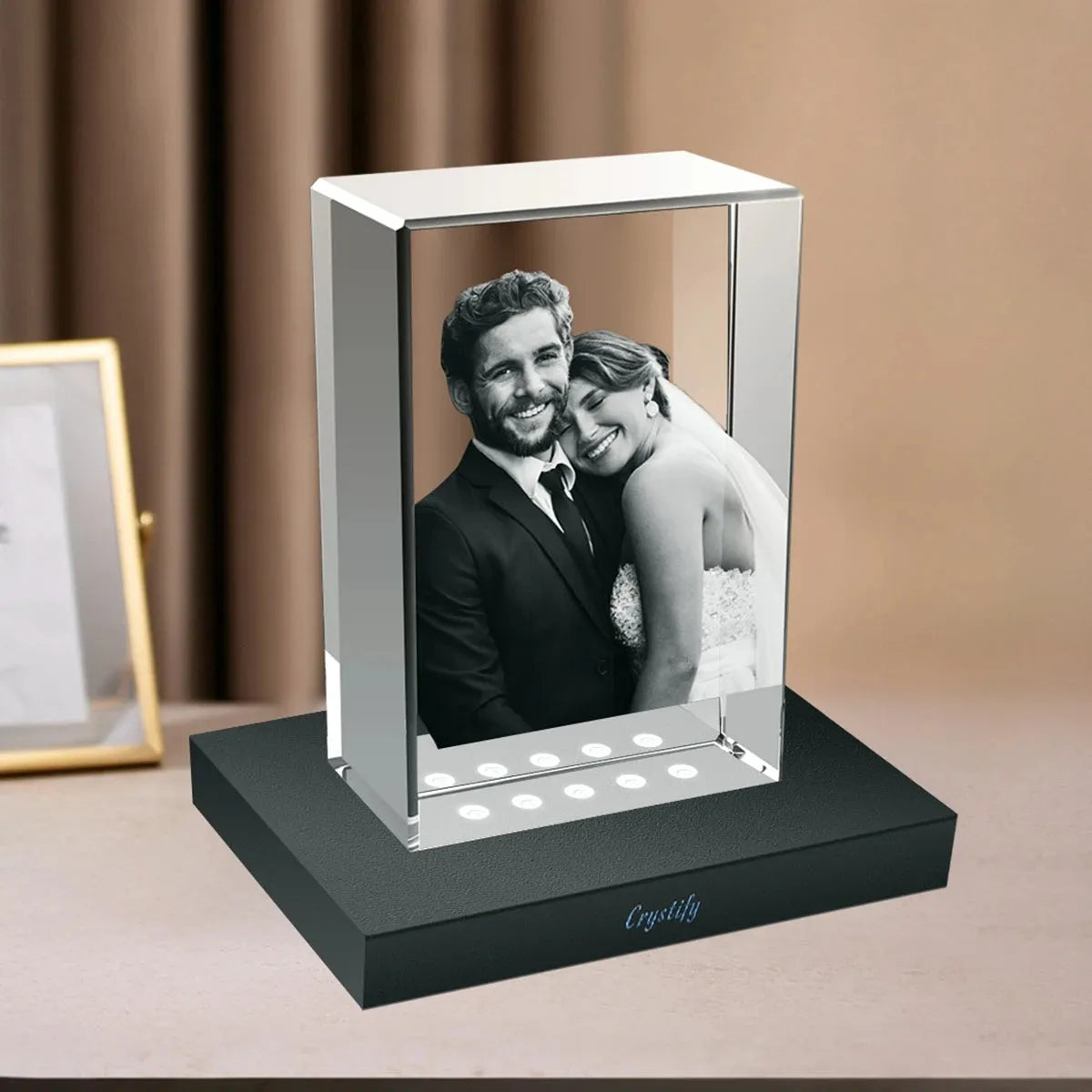Custom 3D Photo Crystal Frame – Portrait
