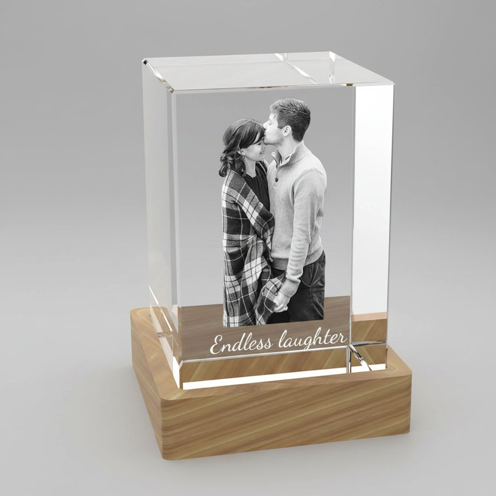 Personalised 3D Photo Crystal Cube