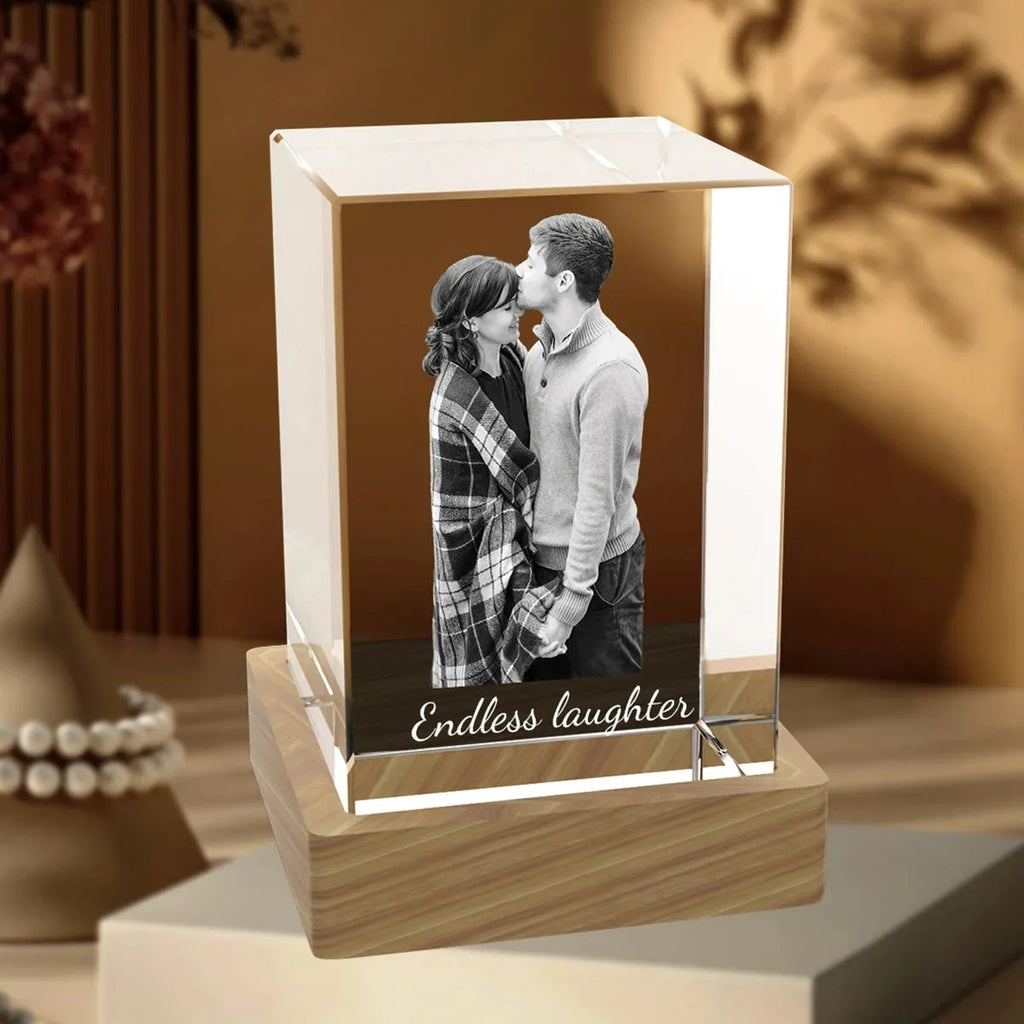 Personalised 3D Photo Crystal Cube