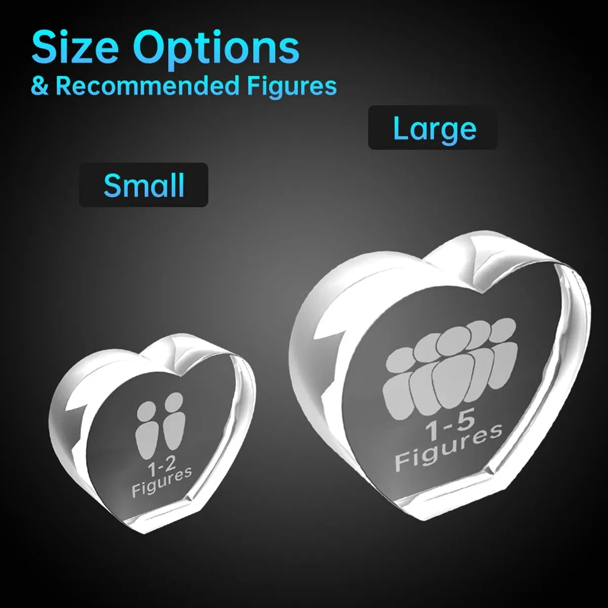 Custom 3D Photo Crystal Heart