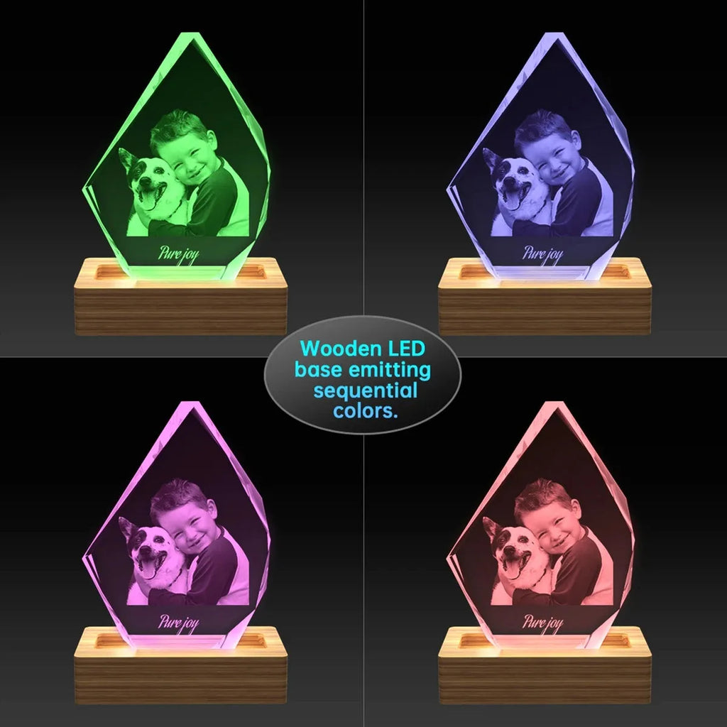 Custom 3D Crystal Photo Gift - Iceberg
