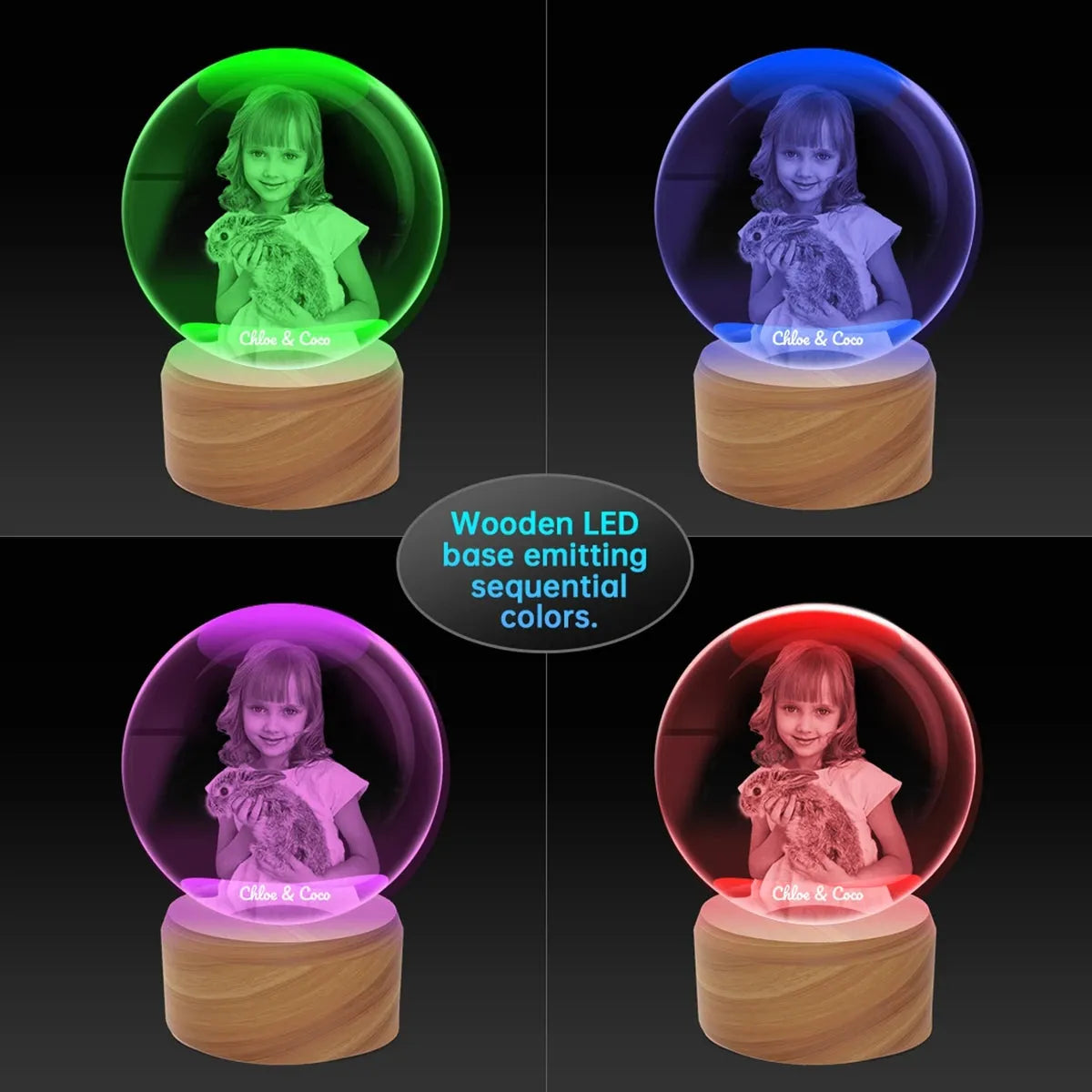 Custom 2D Photo Crystal Ball