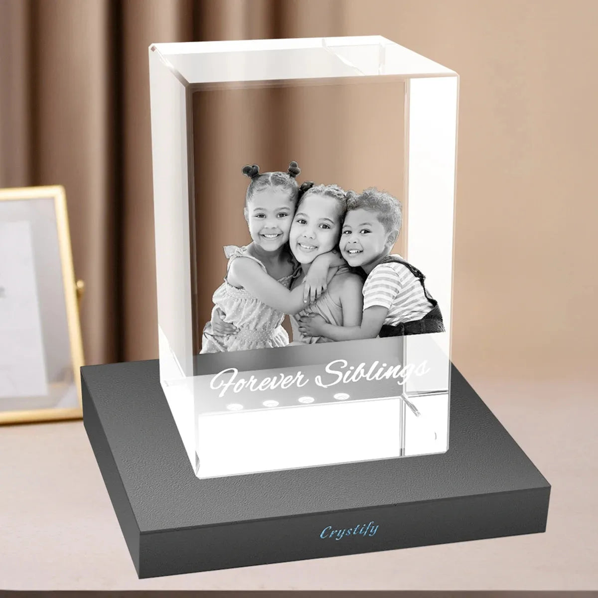 Custom 2D Photo Crystal Cube