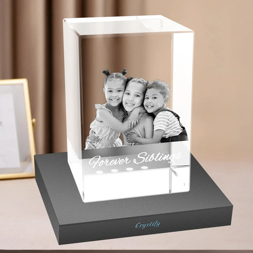 Custom 2D Photo Crystal Cube
