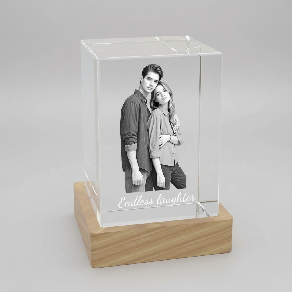 Custom 2D Photo Crystal Cube