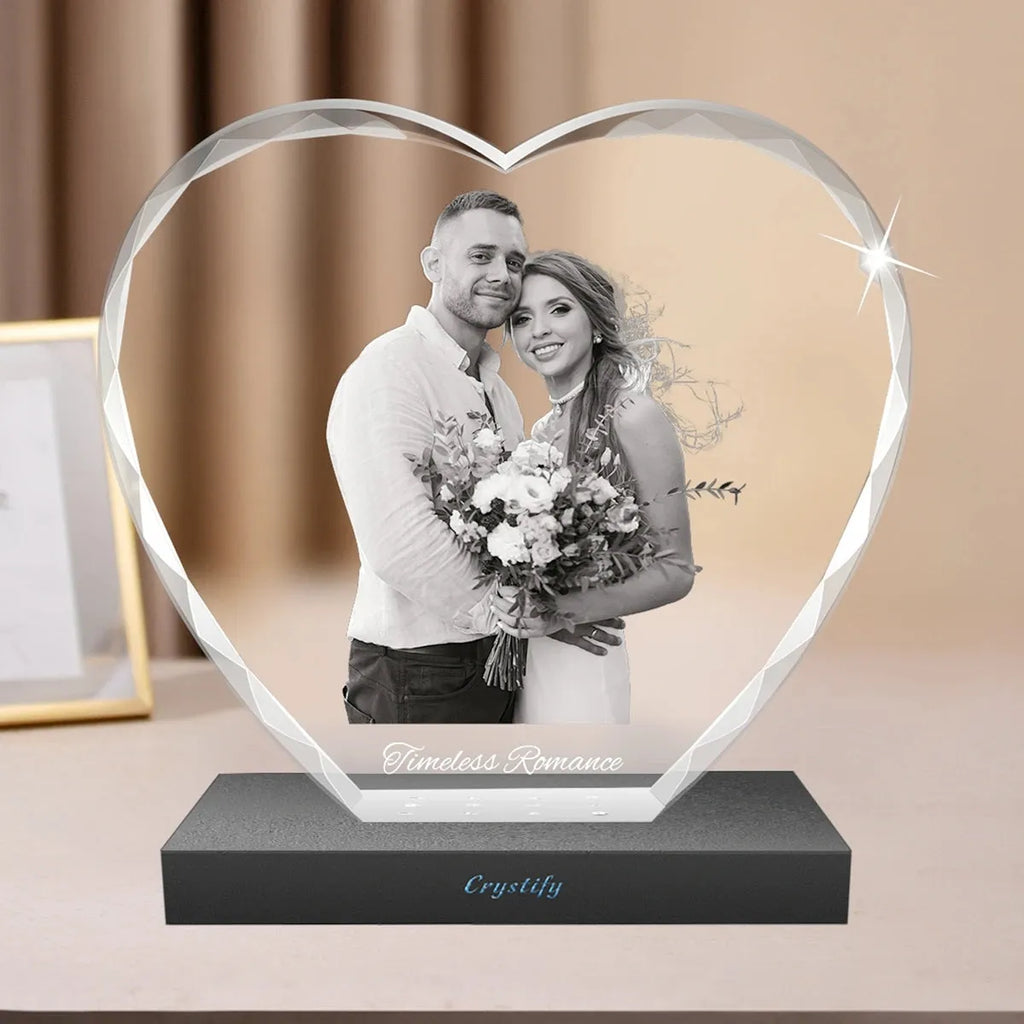 Faceted 2D Photo Crystal Heart