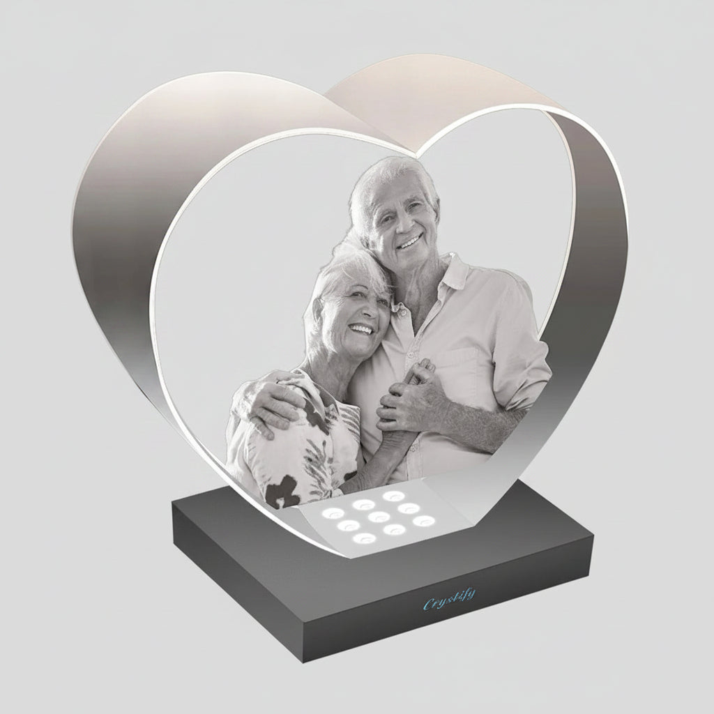 Custom 2D Photo Crystal Heart