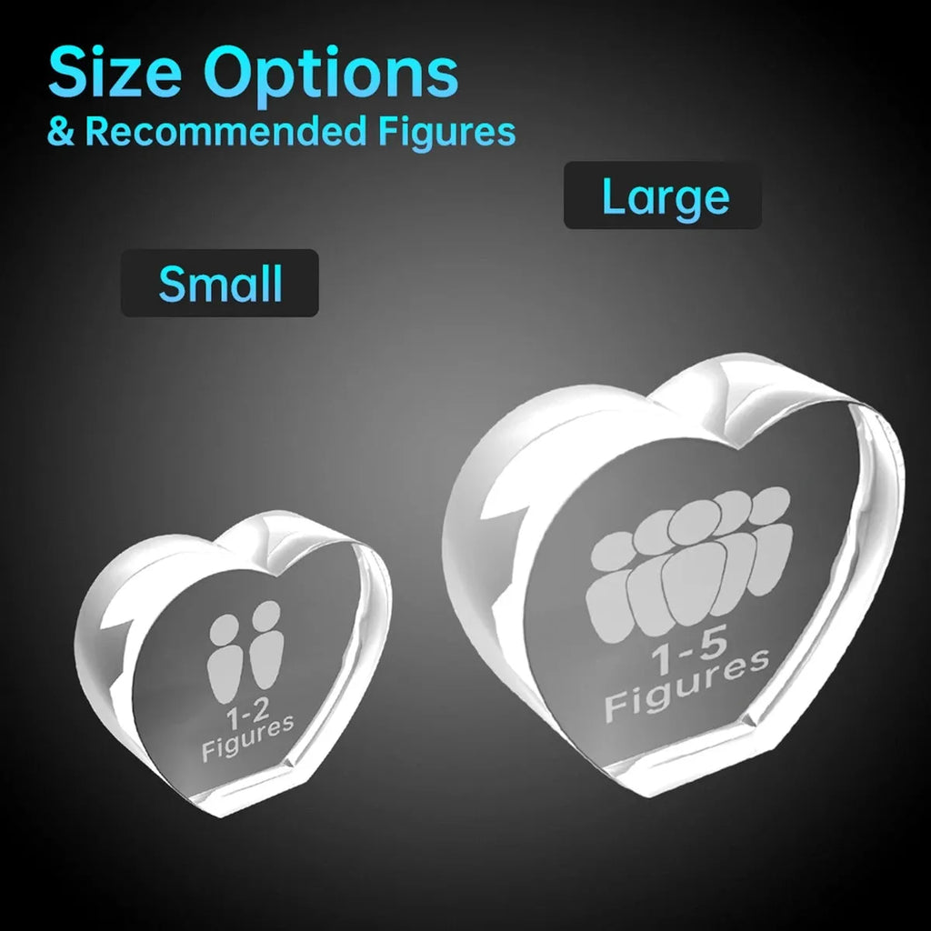 Custom 2D Photo Crystal Heart