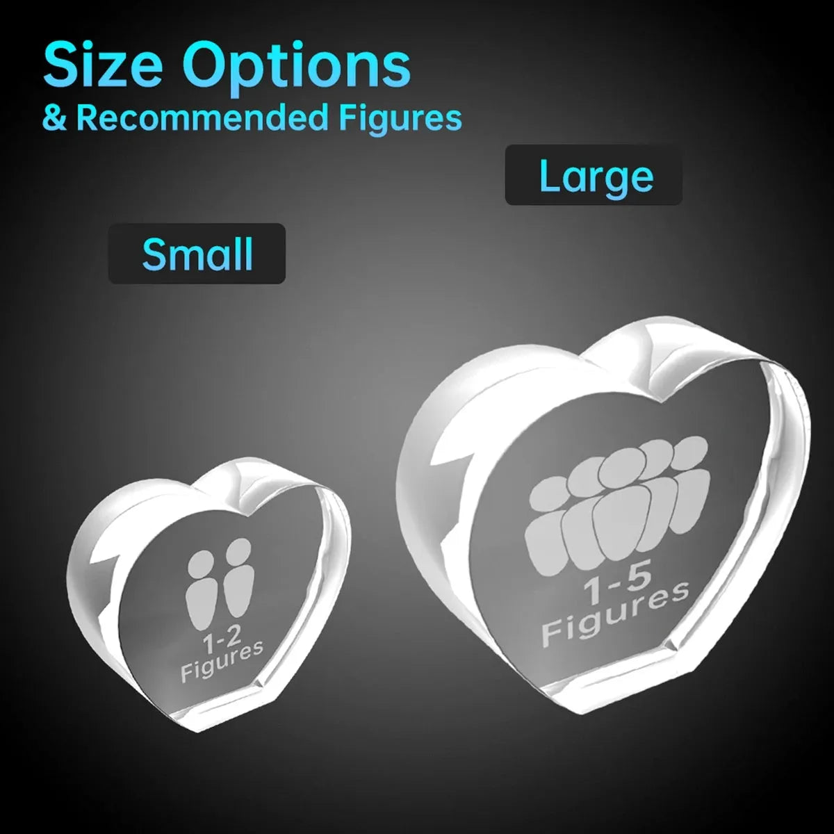 Custom 2D Photo Crystal Heart