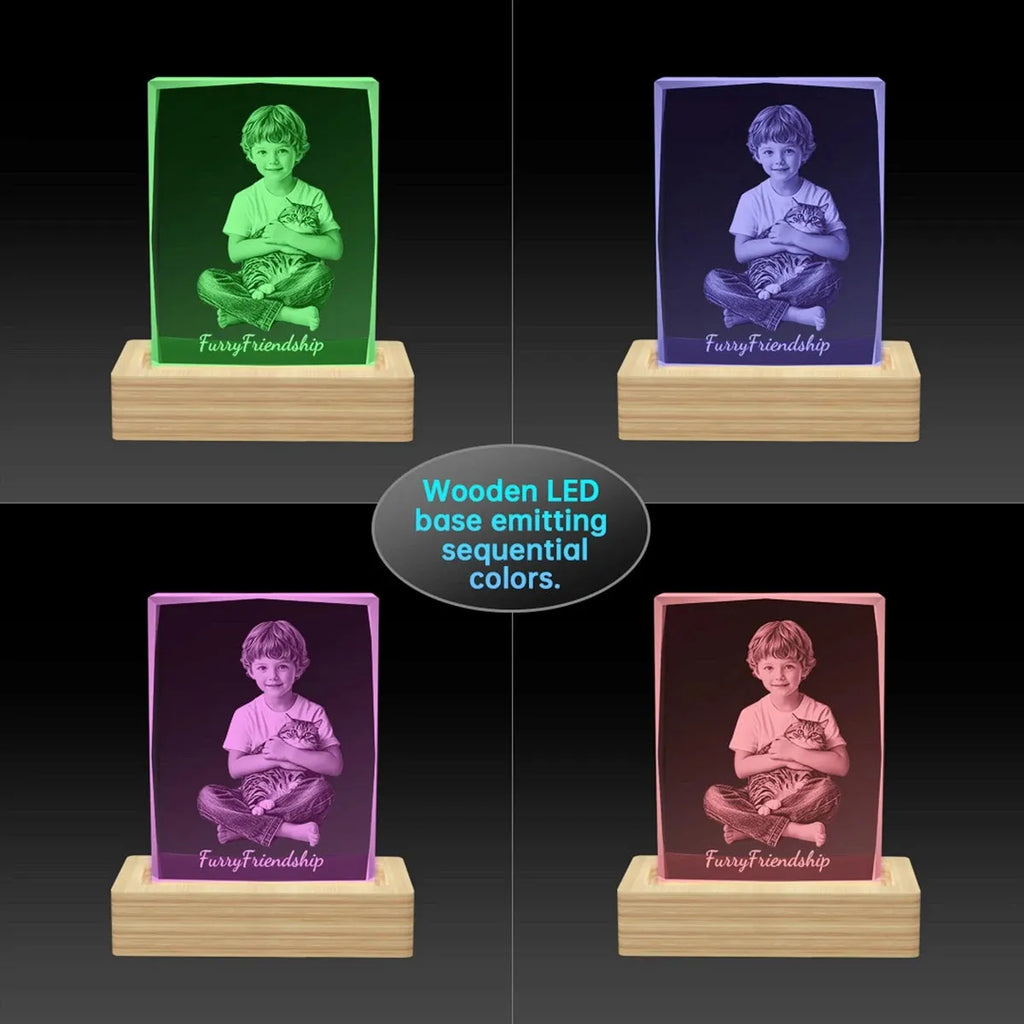 Faceted 2D Photo Crystal Frame – Portrait