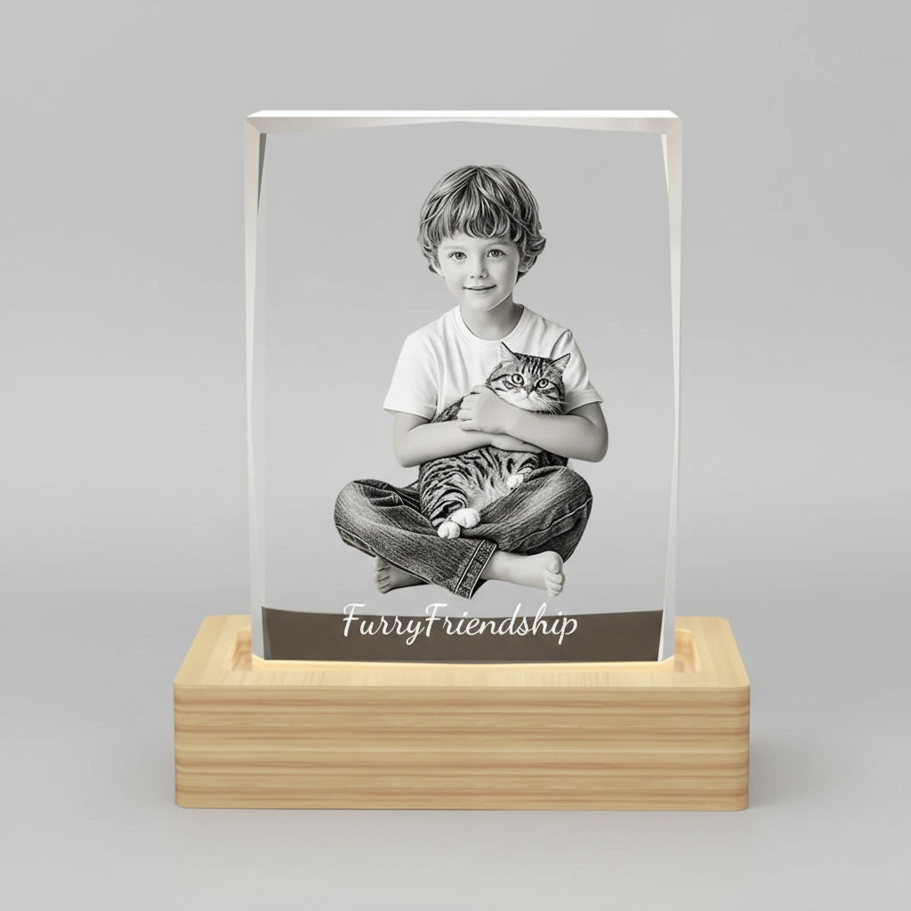 Faceted 2D Photo Crystal Frame – Portrait