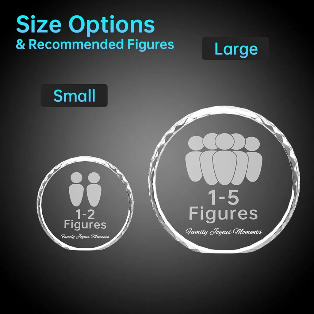 Custom 2D Crystal Photo - Faceted Round