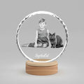 Custom 2D Crystal Photo - Faceted Round