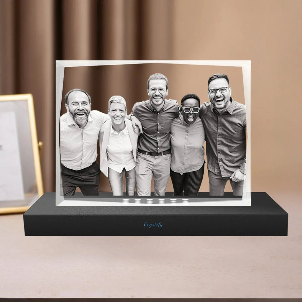 Faceted 3D Crystal Photo Frame - Landscape