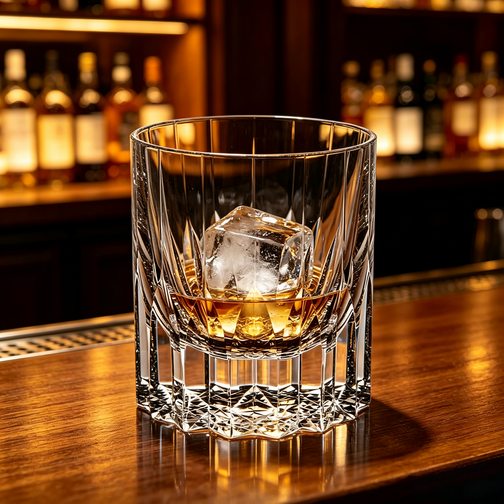 Lumi Crystal Luxury Geometric Carved Glass - Elegant Wine & Whiskey Tumbler