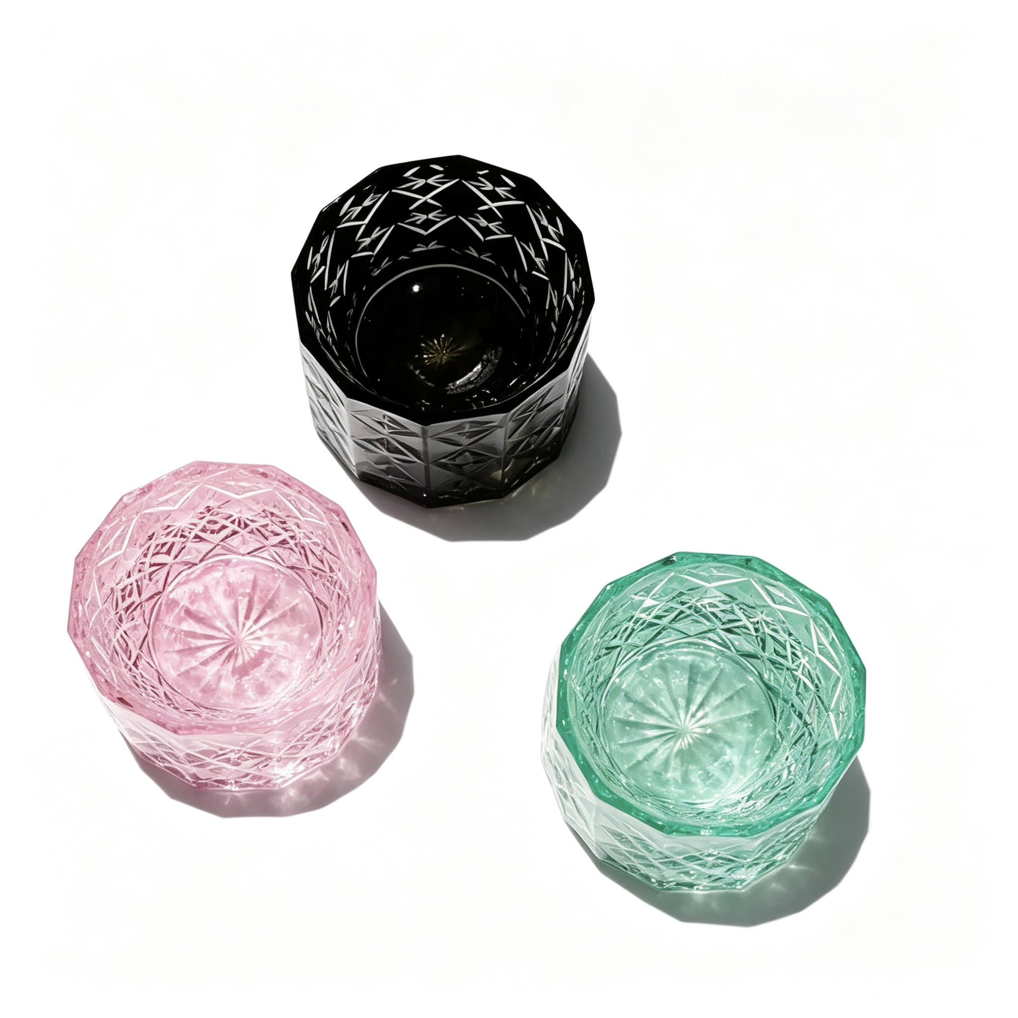 Lumi Crystal Luxury Geometric Carved Glass - Elegant Wine & Whiskey Tumbler