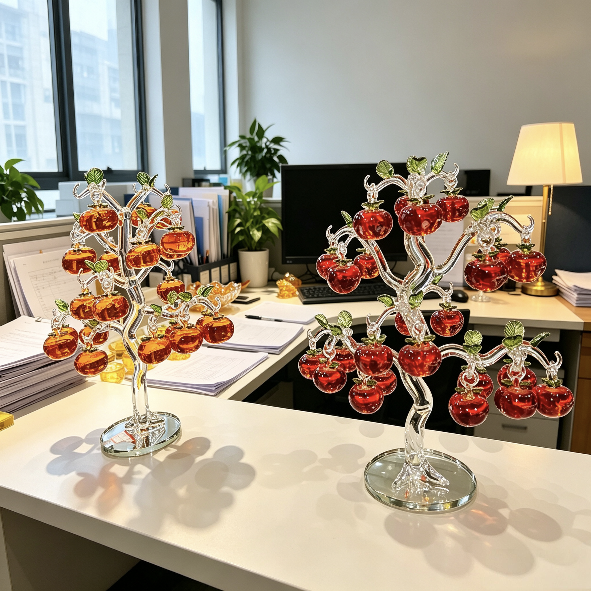 Crystal Apple Tree Centerpiece – Decorative Table Art
