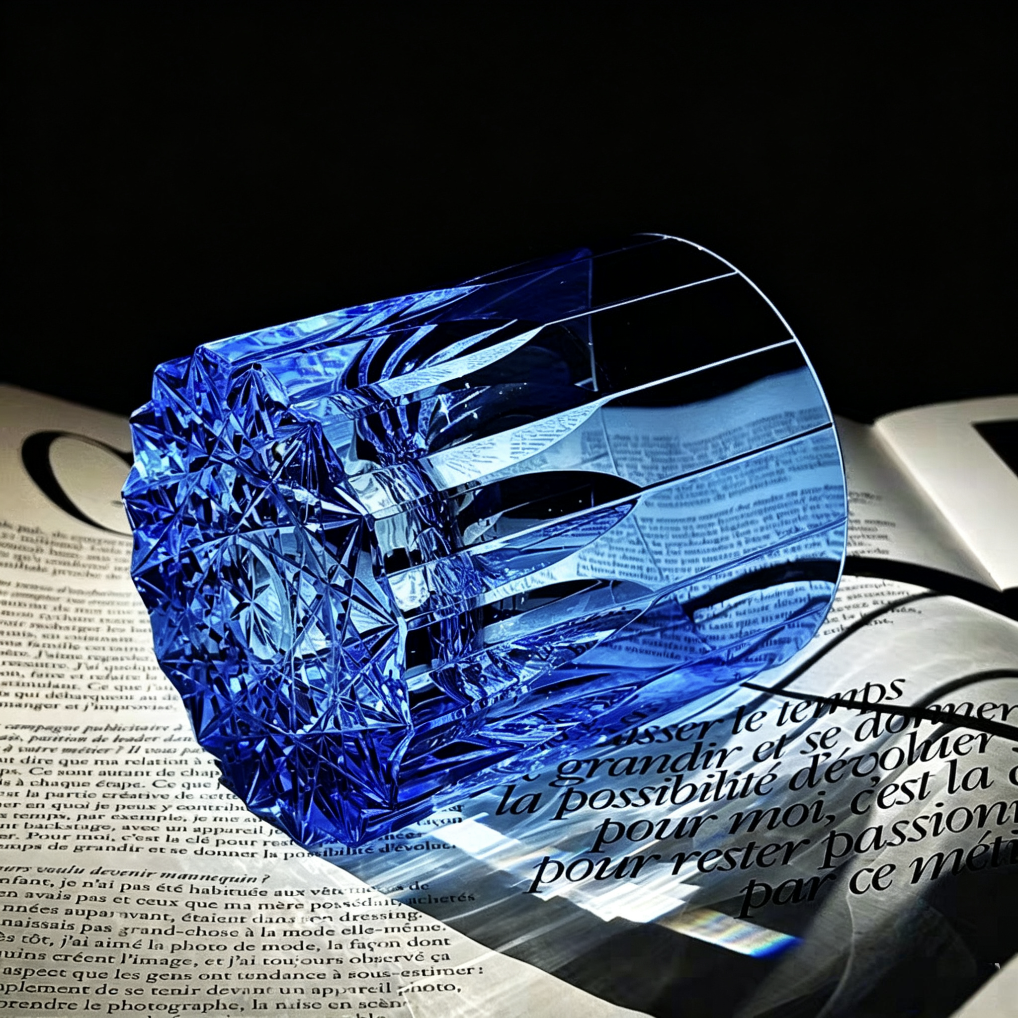 Lumi Crystal Luxury Geometric Carved Glass - Elegant Wine & Whiskey Tumbler