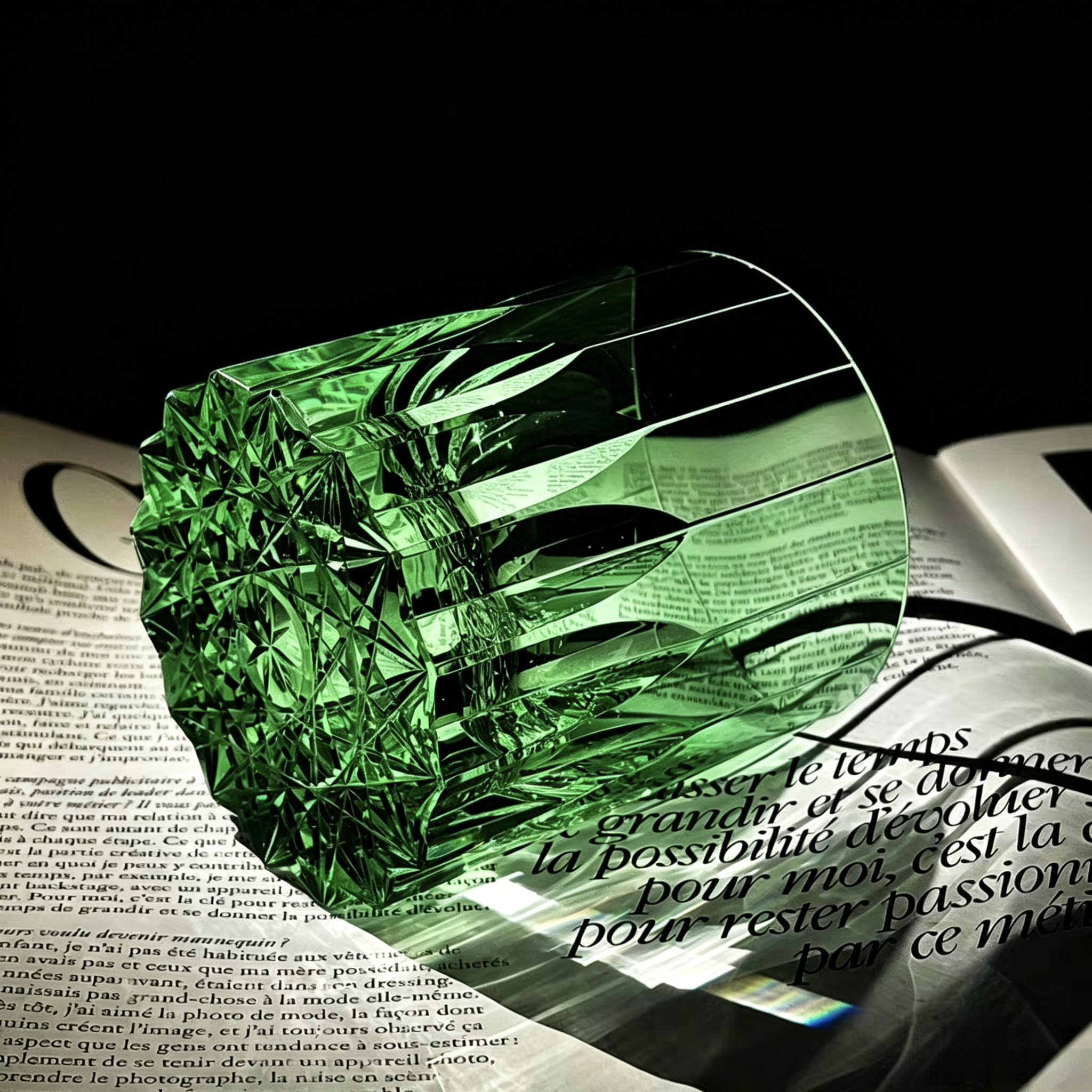 Lumi Crystal Luxury Geometric Carved Glass - Elegant Wine & Whiskey Tumbler