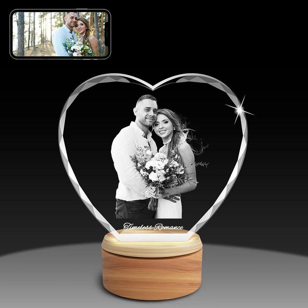 Custom Faceted 3D Crystal Heart