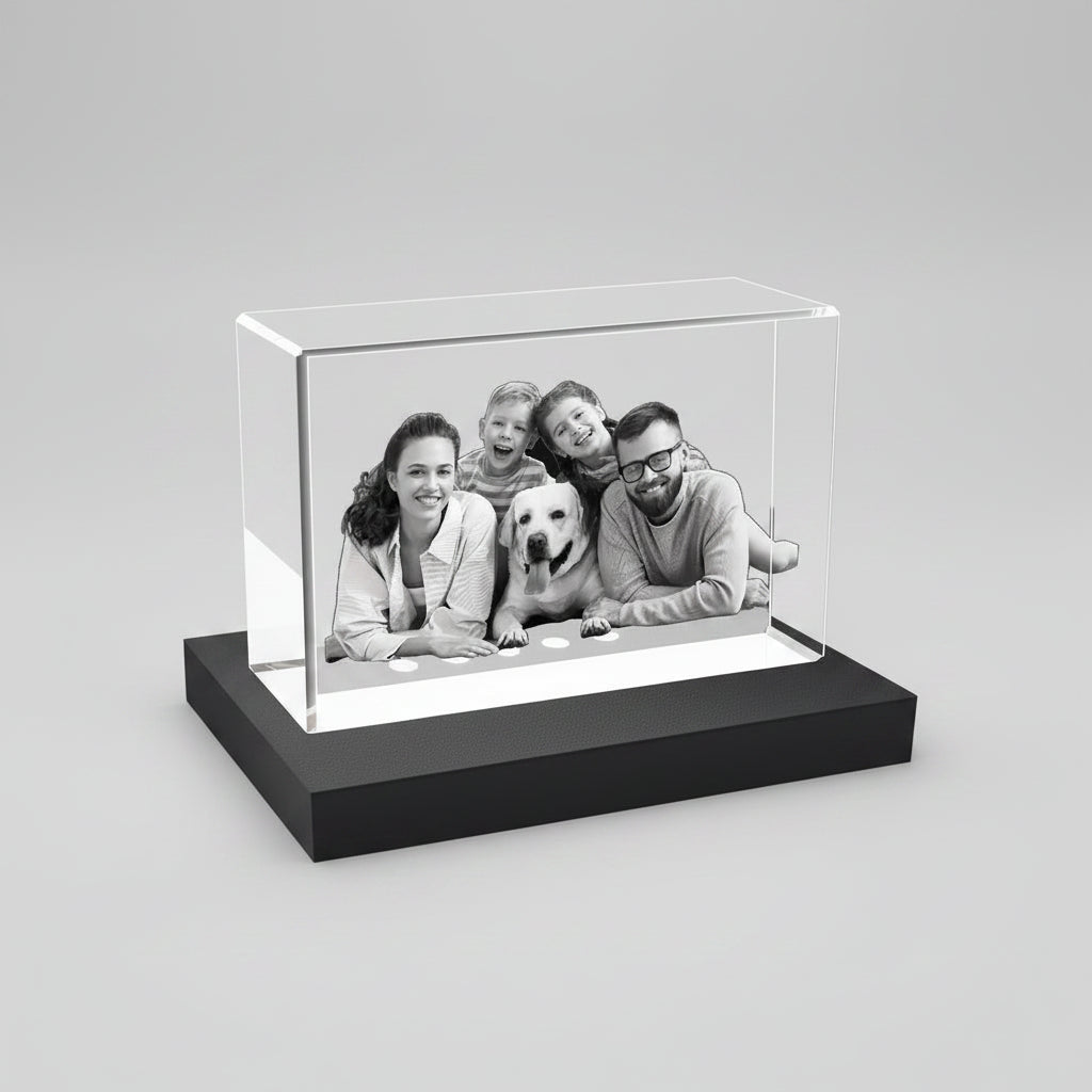 Personalised 3D Crystal Picture Frame - Large