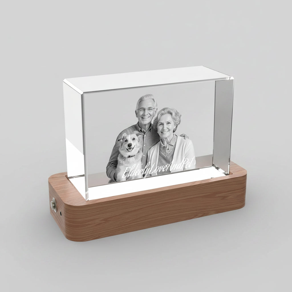 Personalised 3D Crystal Picture Frame - Large
