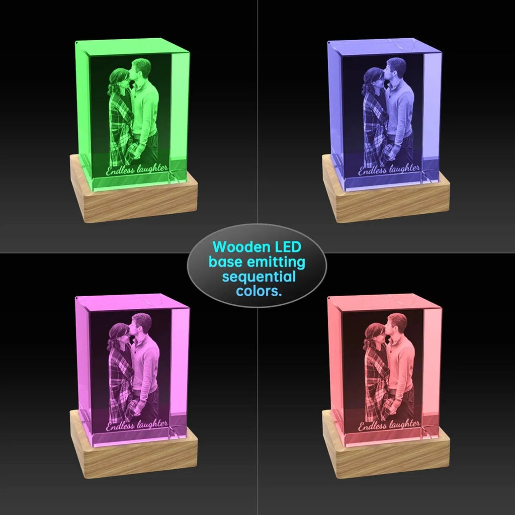 Personalised 3D Crystal Cube - Large