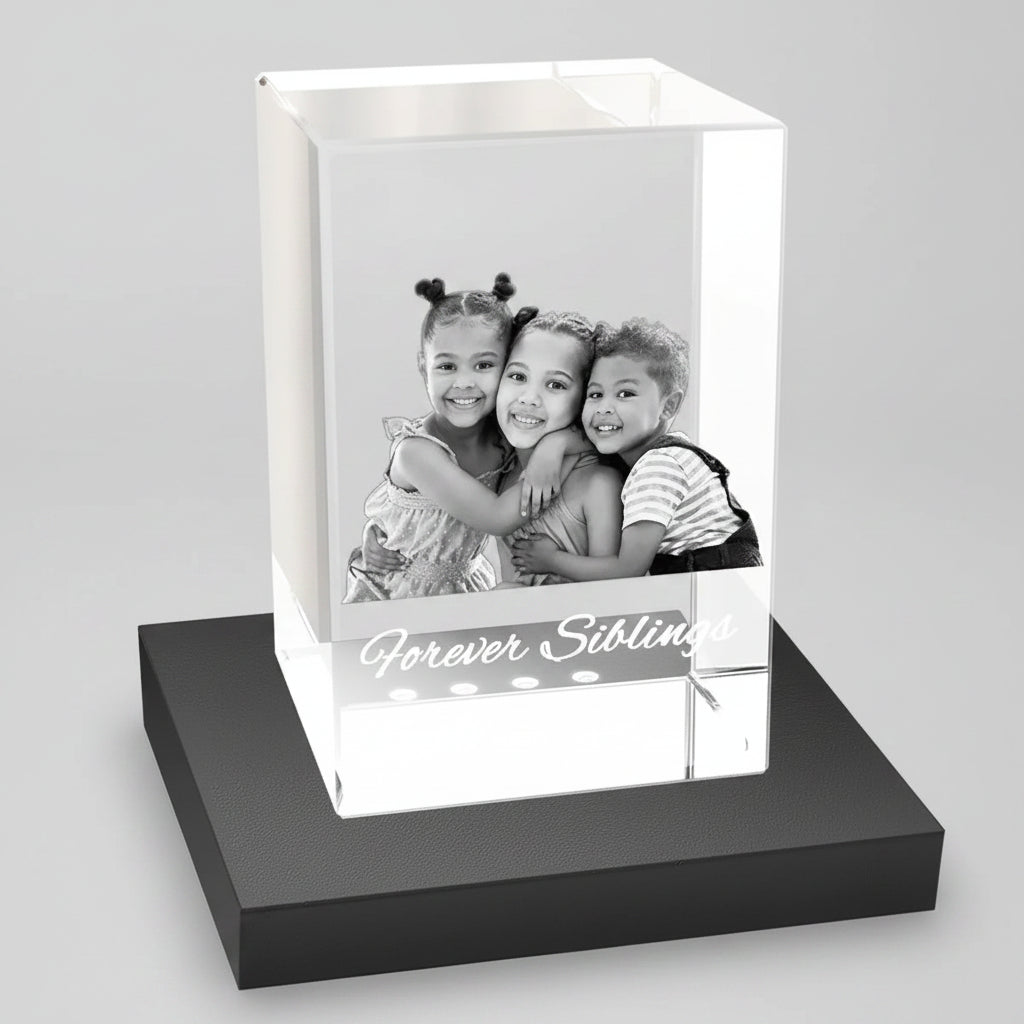 Personalised 3D Crystal Cube - Large