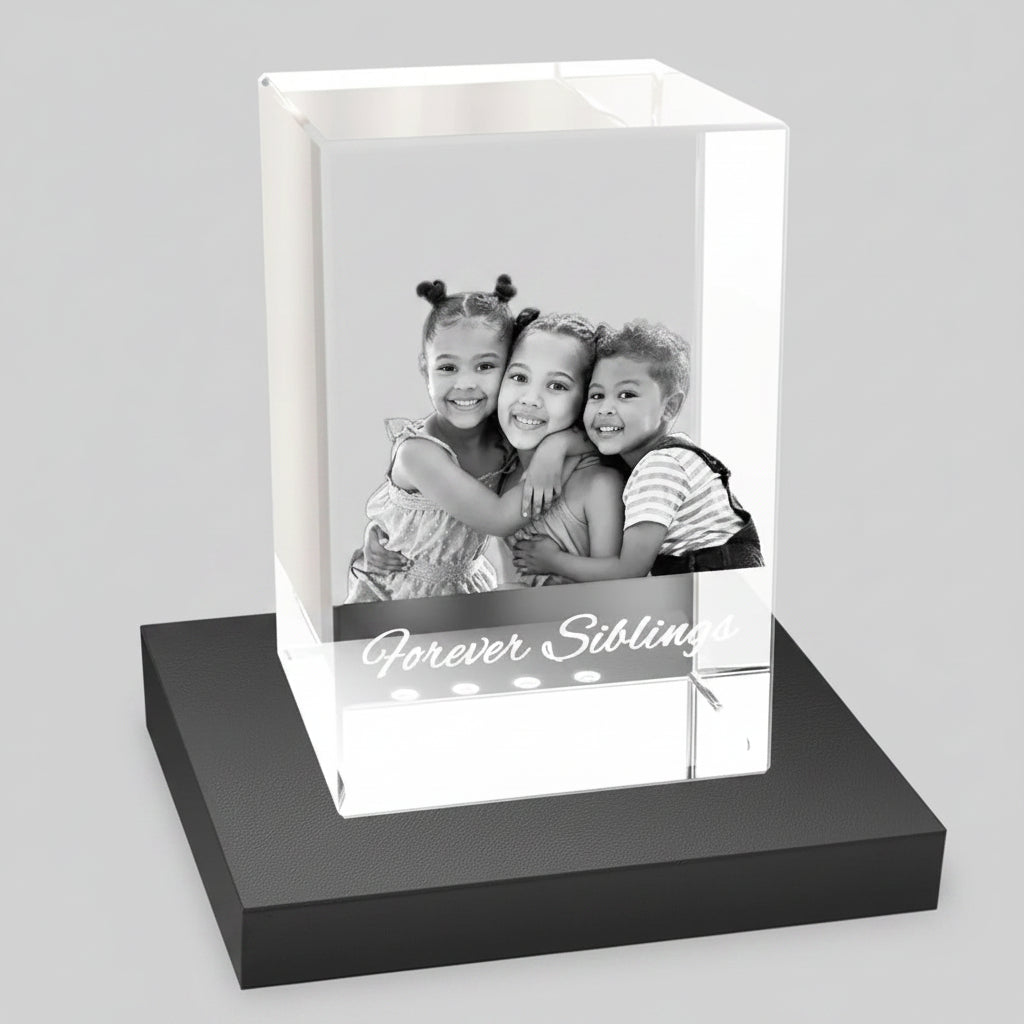 Custom 3D Photo Crystal Cube