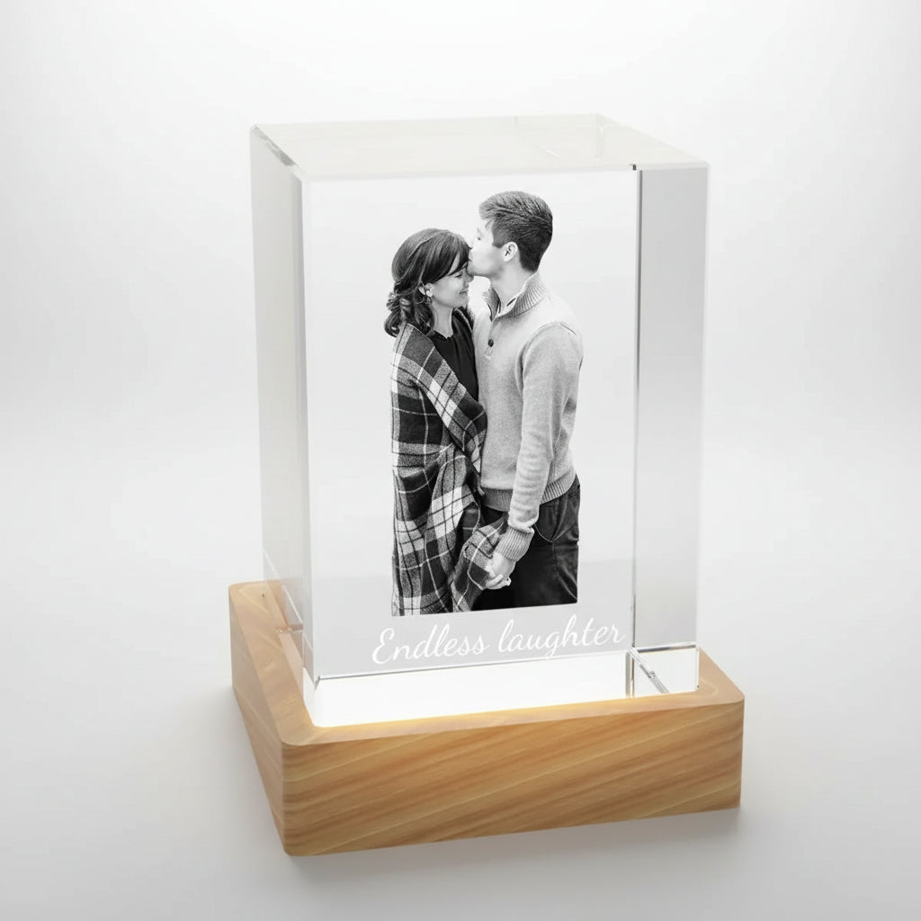 Personalised 3D Crystal Cube - Large