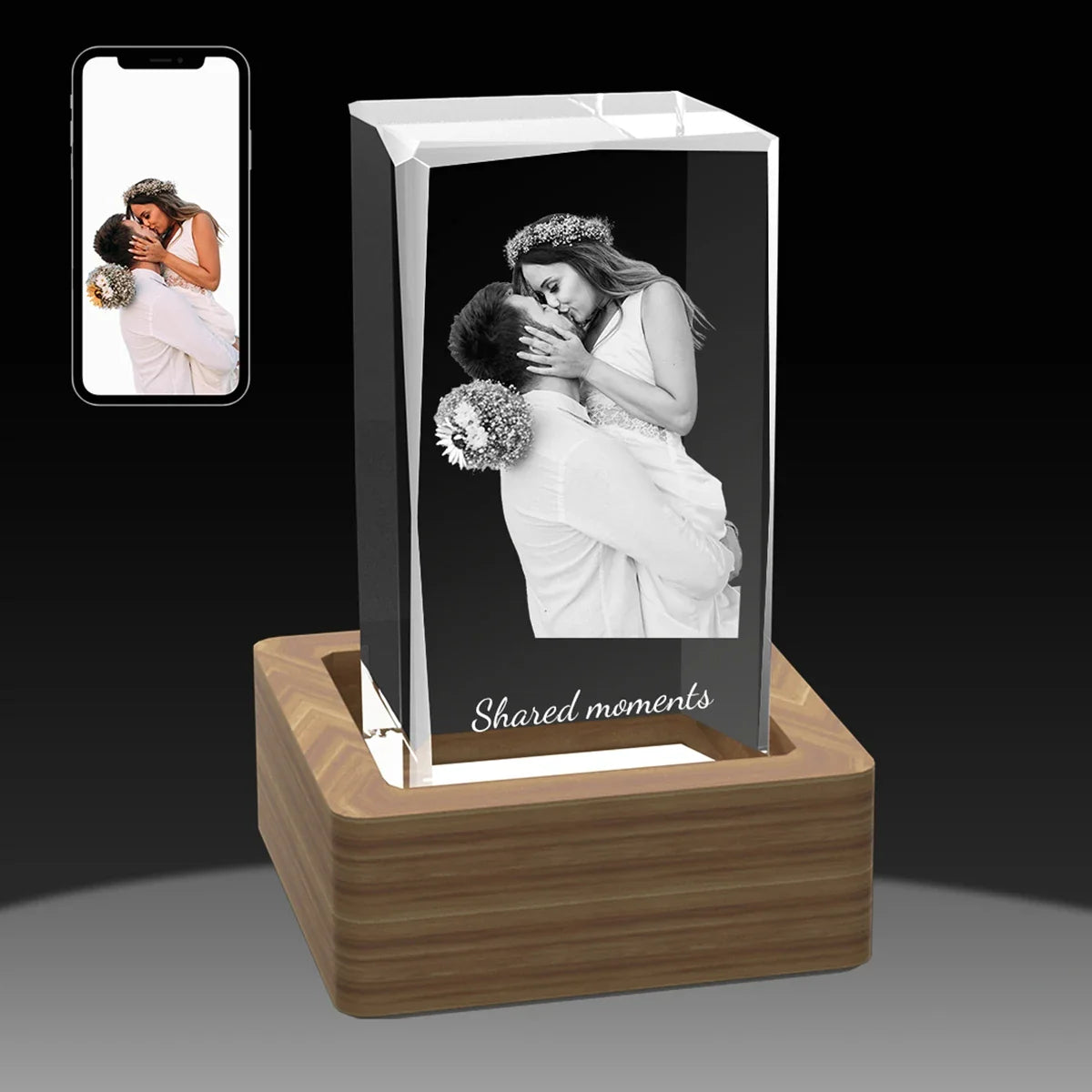 Custom Faceted 3D Crystal Cube