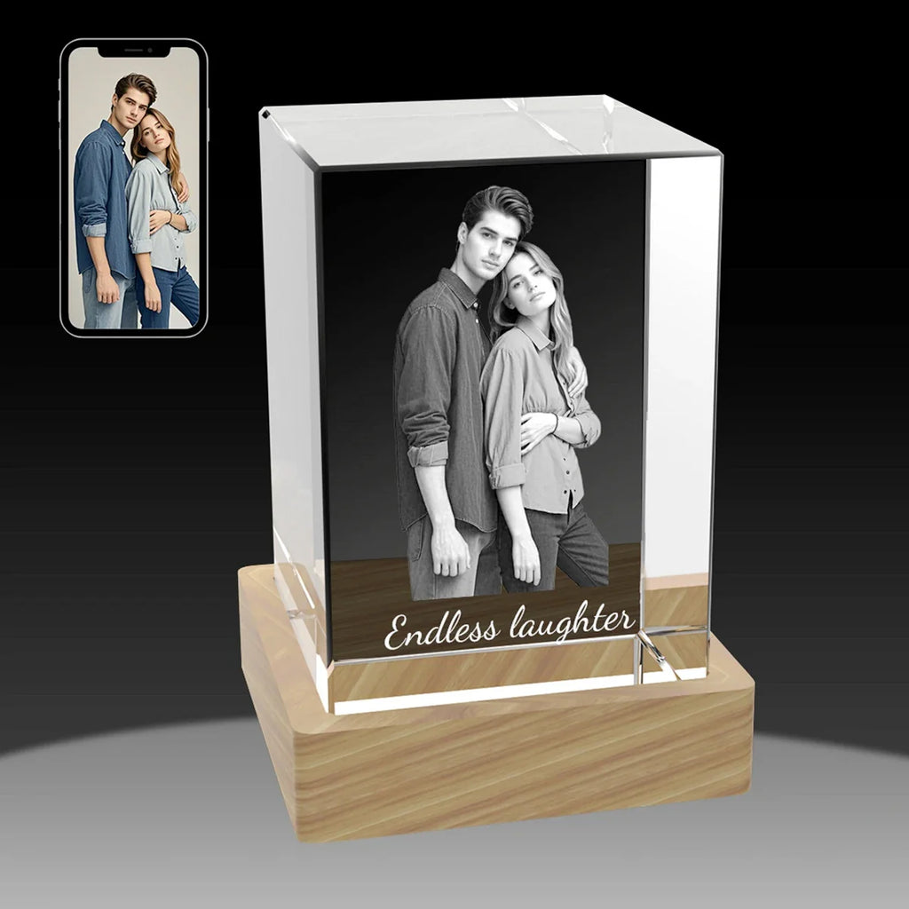 Custom 2D Photo Crystal Cube