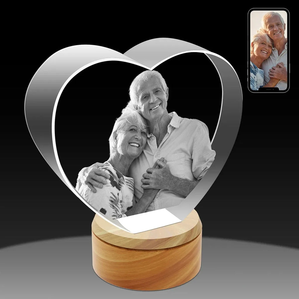 Custom 2D Photo Crystal Heart