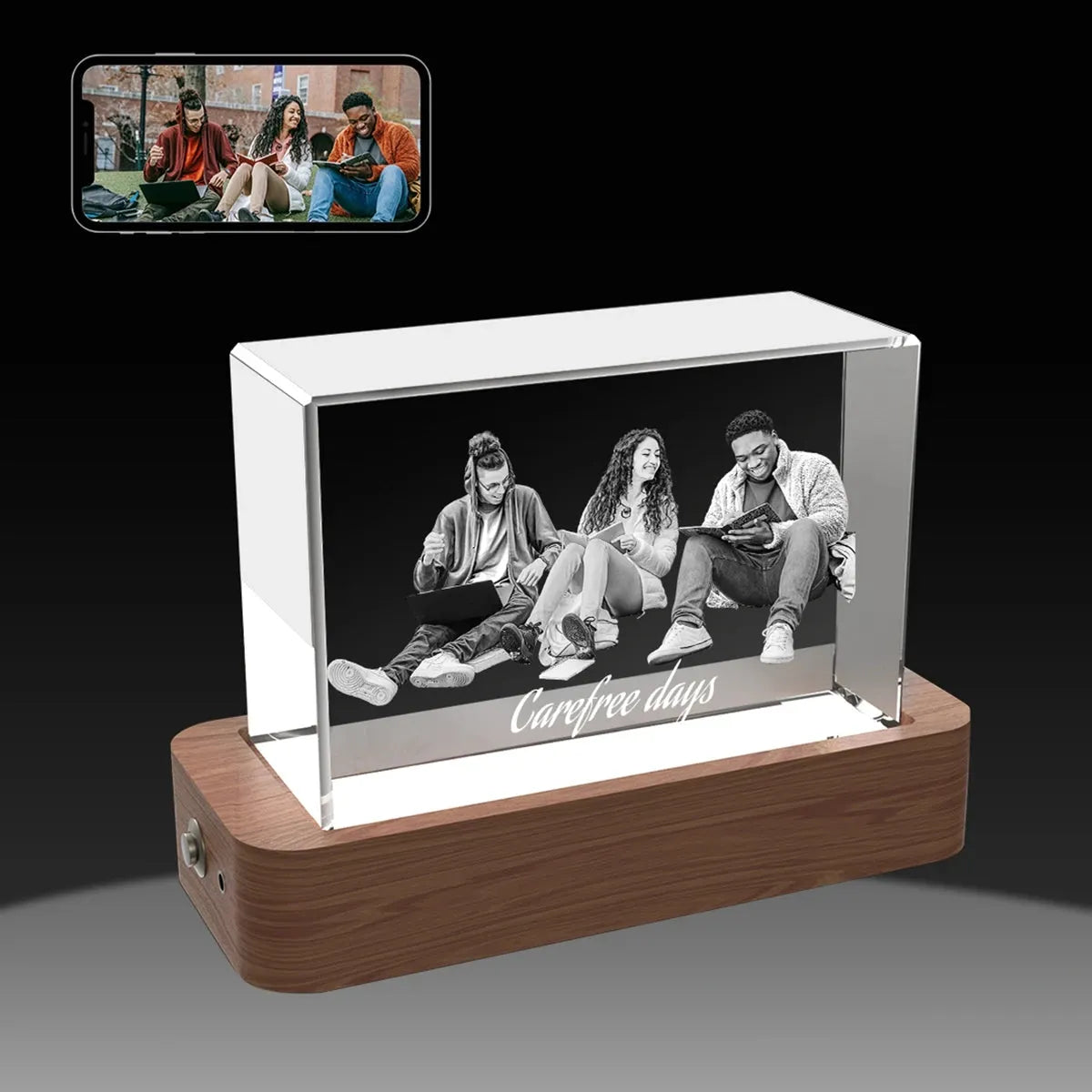 Custom 3D Crystal Photo Frame - Landscape