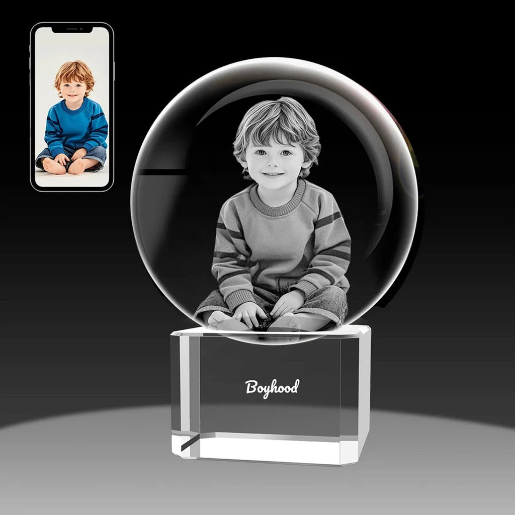 Custom 3D Crystal Ball Photo Gift