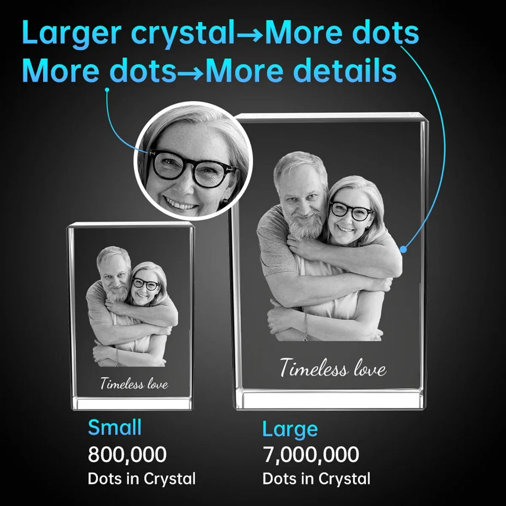 Personalised 3D Crystal Photo Frame - Medium