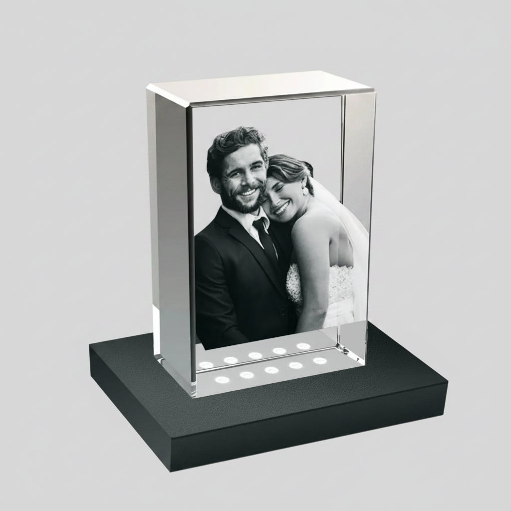 Personalised 3D Crystal Photo Frame - Medium