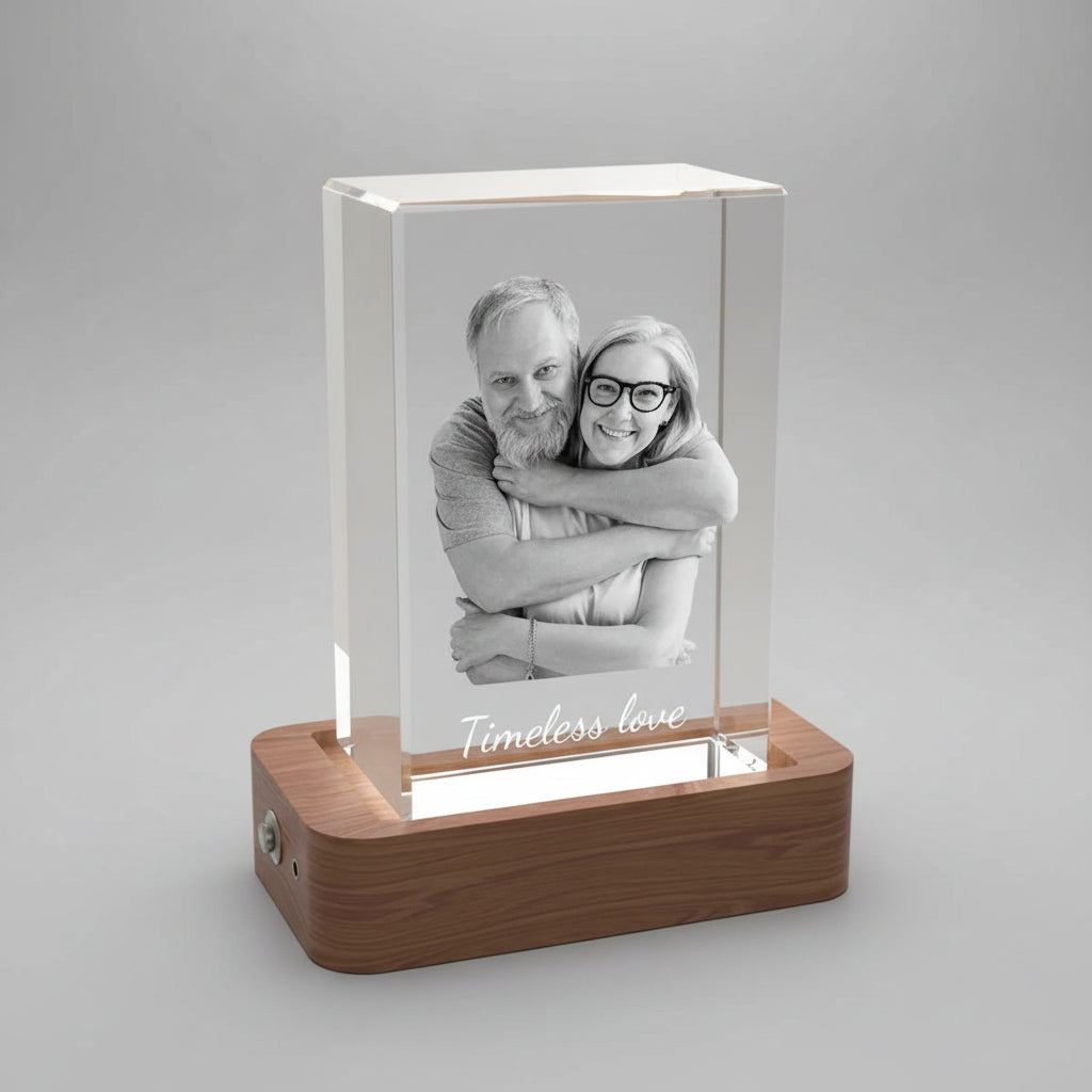 Personalised 3D Crystal Photo Frame - Medium
