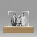 Custom 3D Crystal Photo Frame (Faceted) - Medium