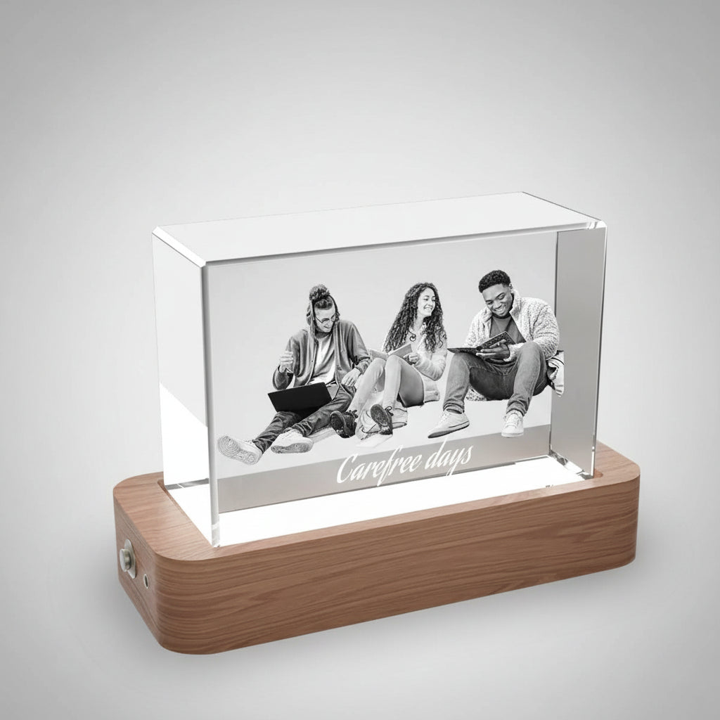 Personalised 3D Crystal Picture Frame - Medium