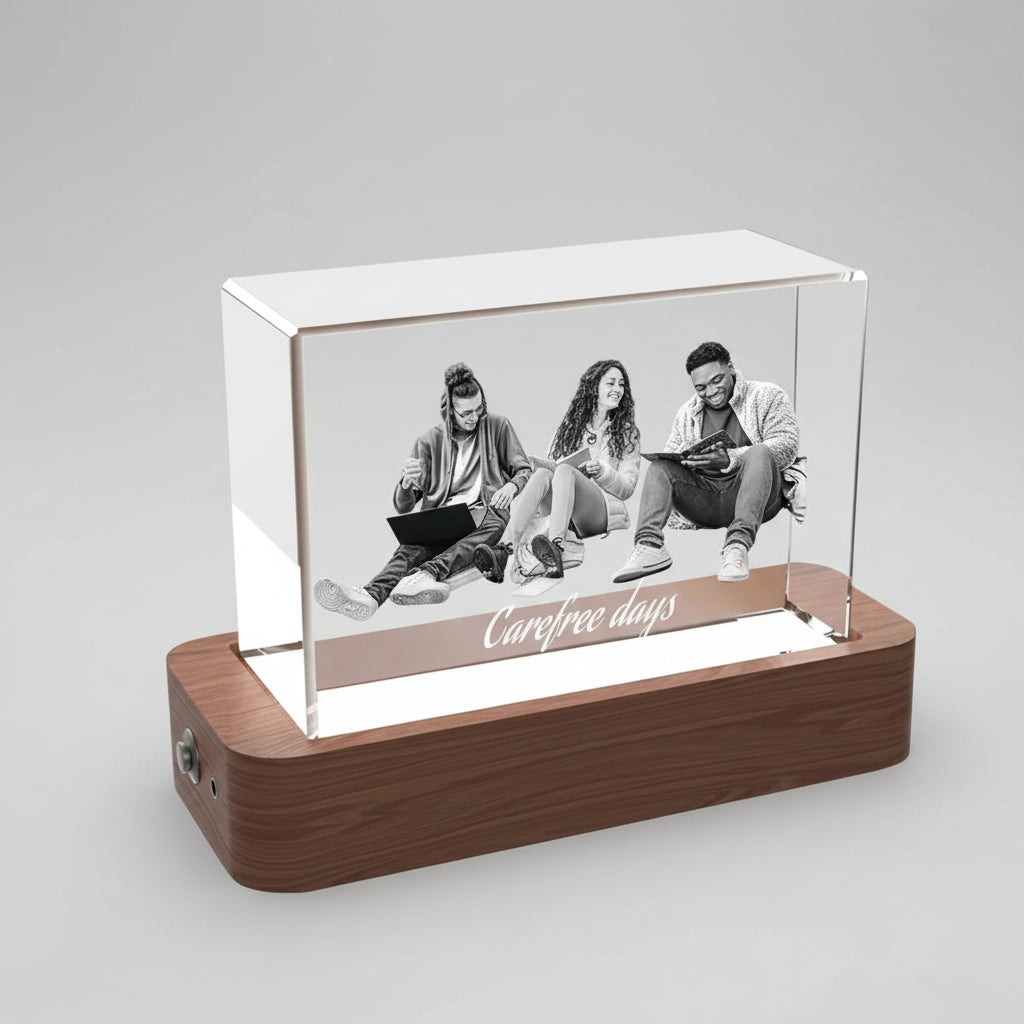 Personalised 3D Crystal Picture Frame - Medium