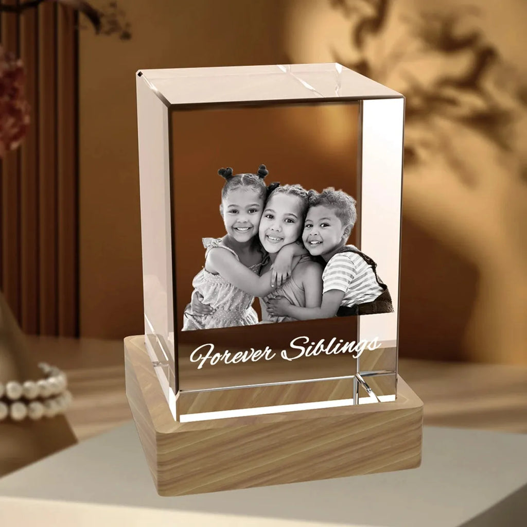 Custom 2D Photo Crystal Cube