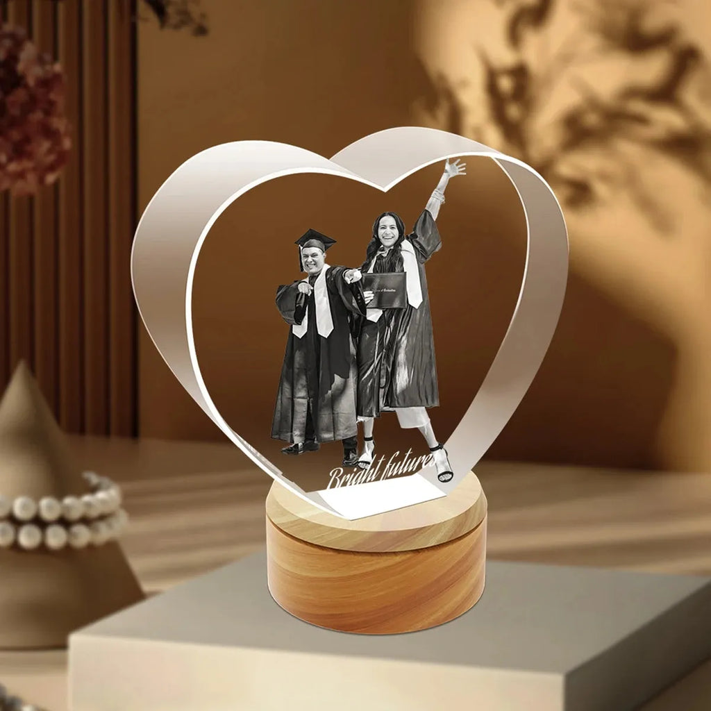 Custom 2D Photo Crystal Heart