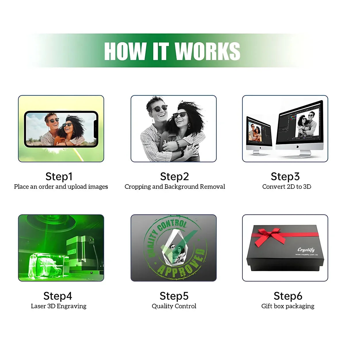 Custom Faceted 3D Crystal Cube