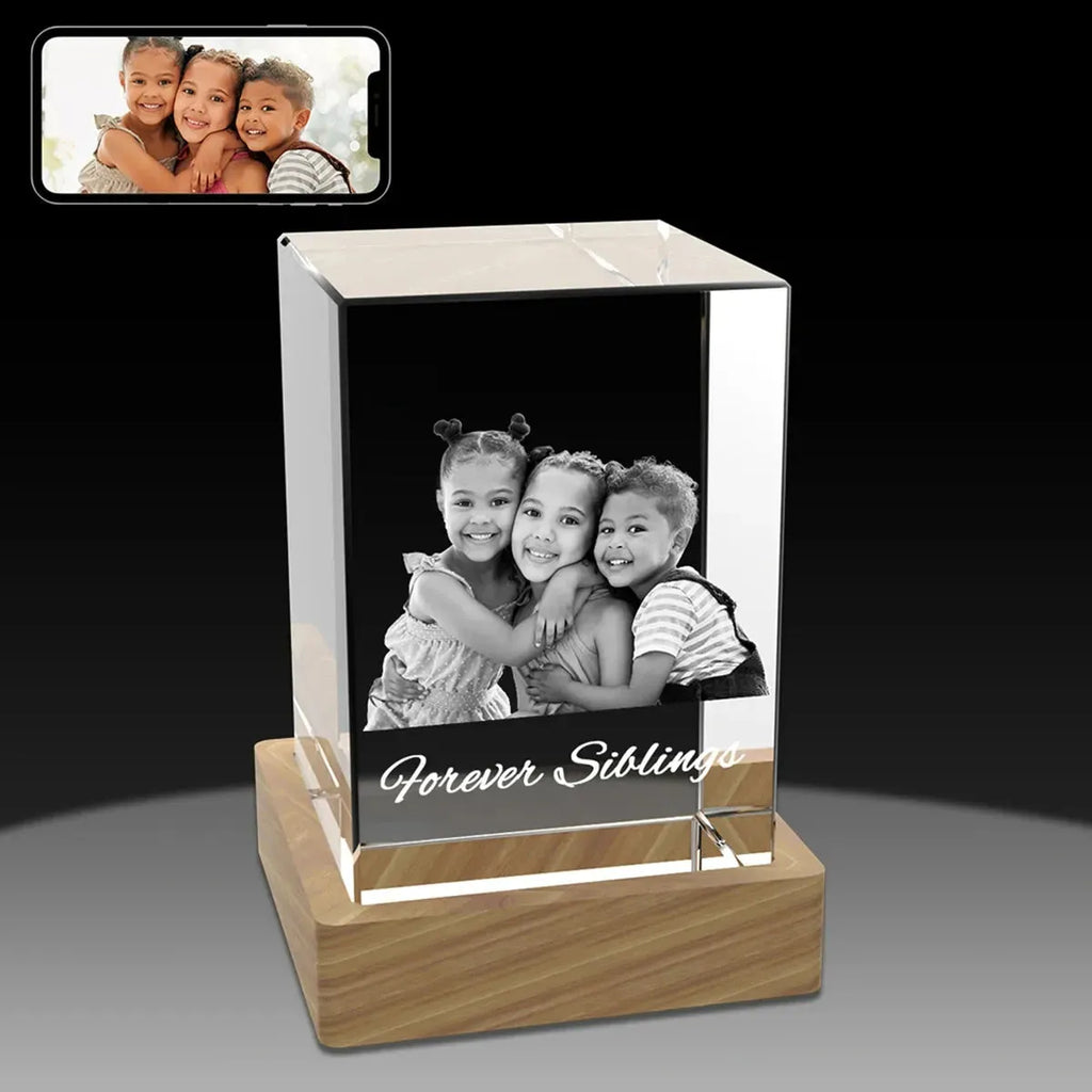 Custom 3D Photo Crystal Cube